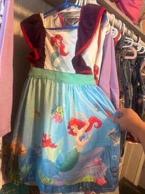 Disney Little Mermaid Ariel Girls' Aqua Dress 7/8 new